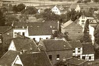 Ansicht von Oberdollendorf mit Synagoge 1935 (Archiv Heimatverein)